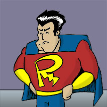 Captain Righteous is an overly righteus but rather dumb superhero