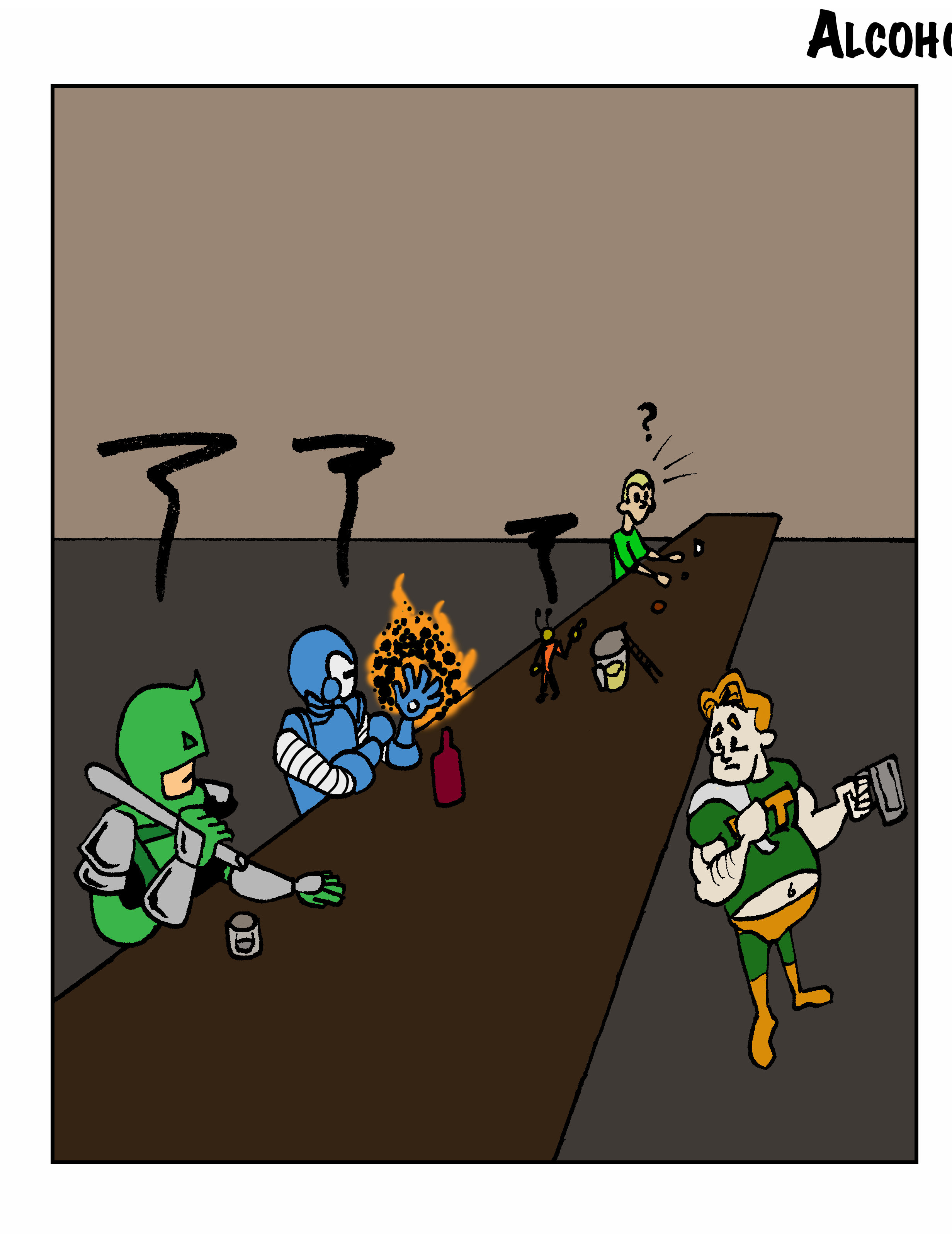 Alcohol Preserves Everything Except Dignity - Panel 3