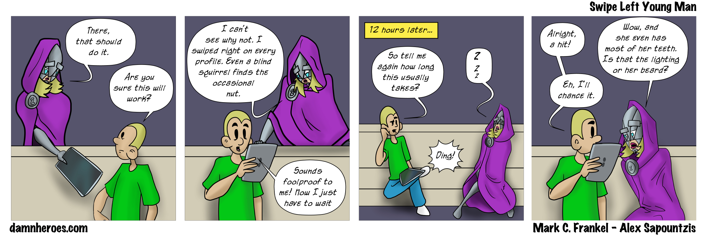 Swipe Left Young Man